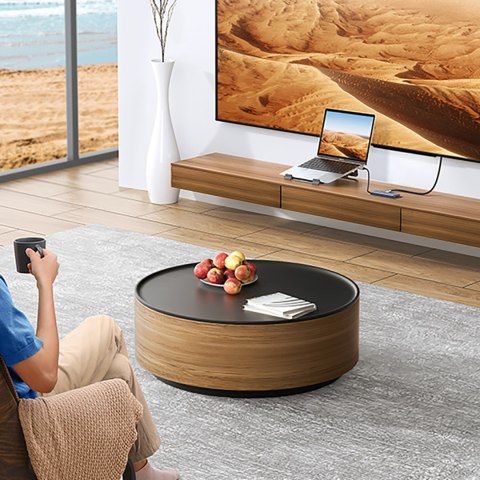 6w1 HUB Adapter USB-C - HDMI / USB-A / czytnik kart SD TF - szary 6w1 HUB Adapter USB-C - HDMI / USB-A / czytnik kart SD TF - szary