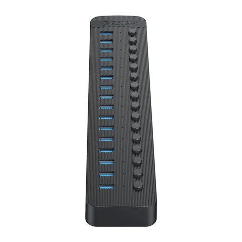 Hub CT2U3-16AB z włącznikami 16x USB-A - czarny Hub CT2U3-16AB z włącznikami 16x USB-A - czarny