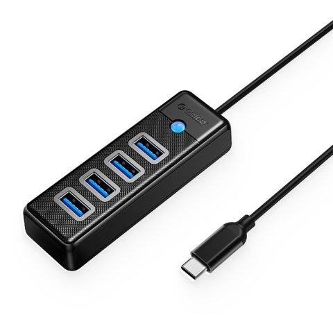 Hub rozdzielacz PW4U-C3 USB-C - 4x USB-A - czarny Hub rozdzielacz PW4U-C3 USB-C - 4x USB-A - czarny