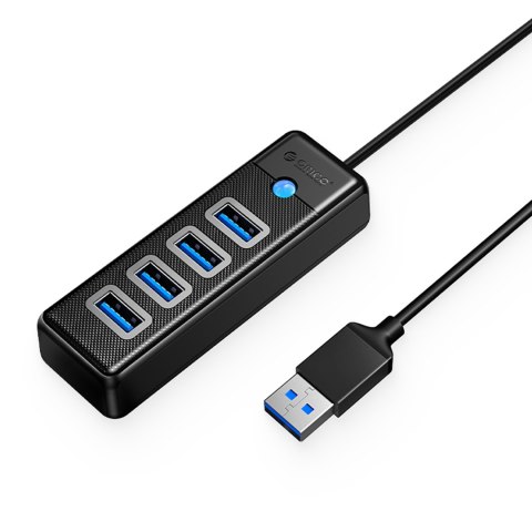 Hub rozdzielacz PW4U-U3 USB-A - 4x USB-A - czarny Hub rozdzielacz PW4U-U3 USB-A - 4x USB-A - czarny