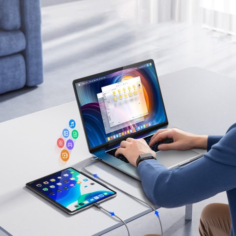 Kabel przewód CDX 100W 5A Power Delivery USB-C 1m - biały Kabel przewód CDX 100W 5A Power Delivery USB-C 1m - biały
