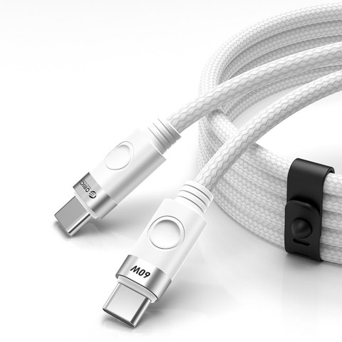 Kabel przewód CDX 60W 3A Power Delivery USB-C 1m - biały Kabel przewód CDX 60W 3A Power Delivery USB-C 1m - biały