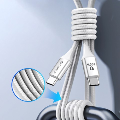 Kabel przewód CDX 60W 3A Power Delivery USB-C 1m - biały Kabel przewód CDX 60W 3A Power Delivery USB-C 1m - biały