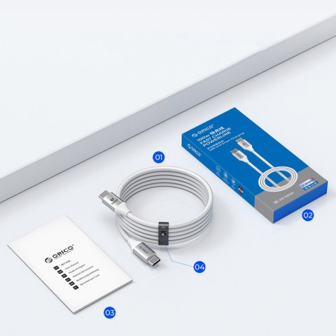 Kabel przewód CDX 60W 3A Power Delivery USB-C 1m - biały Kabel przewód CDX 60W 3A Power Delivery USB-C 1m - biały