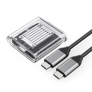 Kieszeń obudowa na dysk TC20-M2-10G M.2 NVME USB-C - przezroczysta