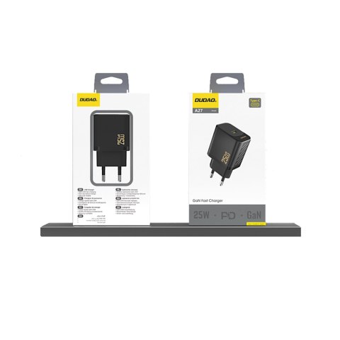 Ładowarka sieciowa 25W GaN USB-C - czarna Ładowarka sieciowa 25W GaN USB-C - czarna