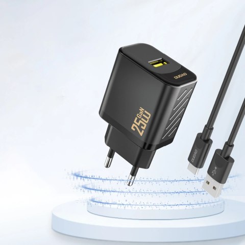 Ładowarka sieciowa GaN 25W USB-A - czarna Ładowarka sieciowa GaN 25W USB-A - czarna