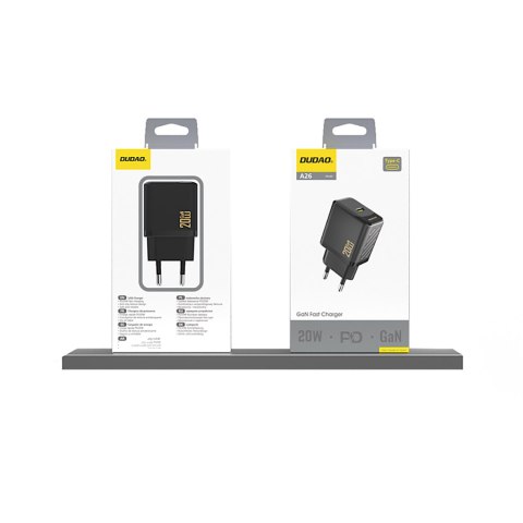 Ładowarka sieciowa PD20W GaN USB-C - czarna Ładowarka sieciowa PD20W GaN USB-C - czarna