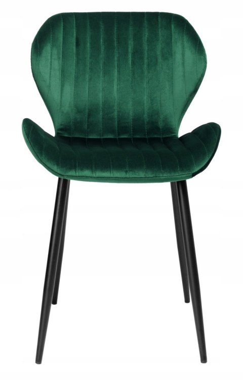 Krzesło aksamitne DALLAS Velvet Ciemnozielone