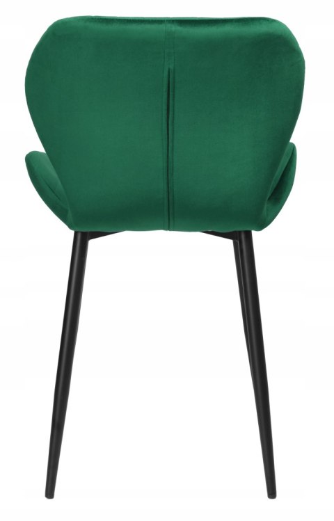 Krzesło aksamitne DALLAS Velvet Ciemnozielone
