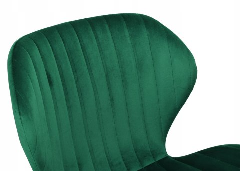 Krzesło aksamitne DALLAS Velvet Ciemnozielone