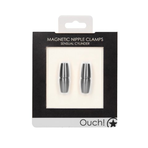 Magnetyczne zaciski na sutki Sensual Cylinder 2 Ouch! by shots Magnetyczne zaciski na sutki Sensual Cylinder 2 Ouch! by shots
