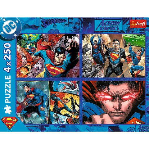 Puzzle - 4x250 - Odwaga Supermana - Warner Superman Trefl 13340 Puzzle - 4x250 - Odwaga Supermana - Warner Superman Trefl 13340