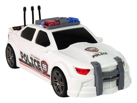 Auto Sportowe Policja 1:16 Biały Dźwięk Auto Sportowe Policja 1:16 Biały Dźwięk