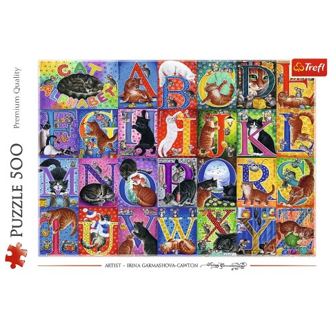 Puzzle - 500 - Koci alfabet Trefl 37527 Puzzle - 500 - Koci alfabet Trefl 37527