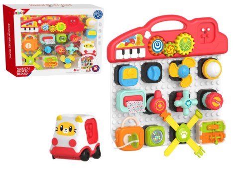 Tablica Sensoryczna Dla Dzieci Panel Edukacyjny Interaktywny Pianinko 15 ele. Tablica Sensoryczna Dla Dzieci Panel Edukacyjny Interaktywny Pianinko 15 ele.