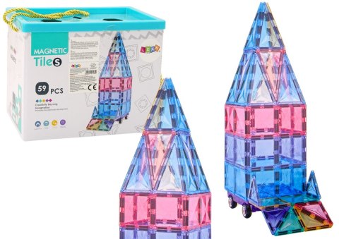 Zestaw Klocków Magnetycznych Panele 59el Kolorowe Zestaw Klocków Magnetycznych Panele 59el Kolorowe