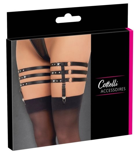 Cottelli ACCESSOIRES - Seksowne Podwiązki Do Pończoch Z 3 Paseczków L/XL Cottelli ACCESSOIRES - Seksowne Podwiązki Do Pończoch Z 3 Paseczków L/XL