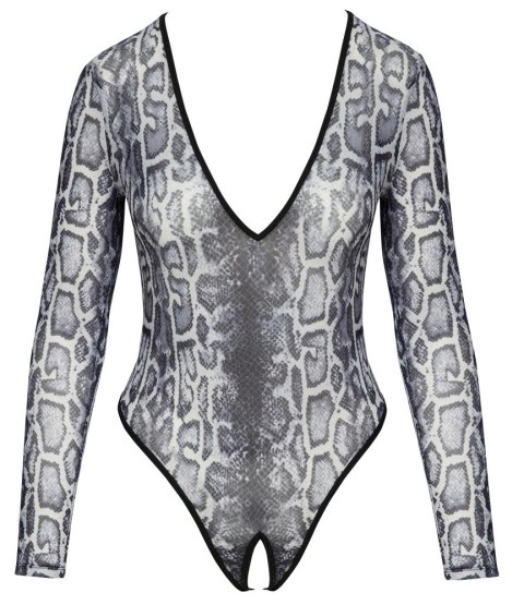 Cottelli LINGERIE - Seksowne Panterkowe Body Z Długim Rękawkiem M Cottelli LINGERIE - Seksowne Panterkowe Body Z Długim Rękawkiem M