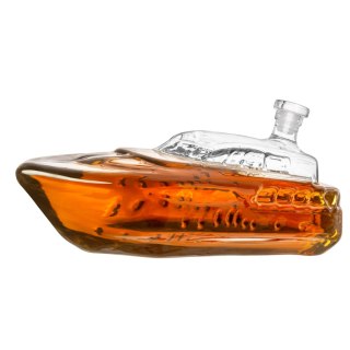 Karafka Jacht - szklana karafka do whisky 1L - prezent dla mężczyzny