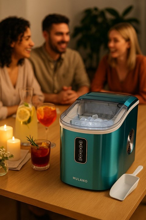 Kostkarka do lodu 2,2L 15kg/24h przenośna niebieska wybór kostek