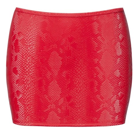 Cottelli PARTY - Mini Spódniczka Czerwona Skóra Węża XL