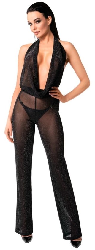 Noir - Elegancki Czarny Kombinezon Z Prostą Nogawką Orgia XL