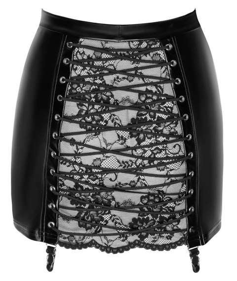 Noir - Obcisła Stylowa Mini Spódniczka Orgia Czarna L