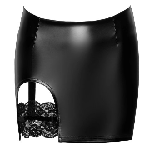 Noir - Seksowna Mini Spódnica Z Koronką Orgia Czarna M