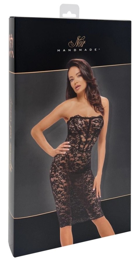 Noir - Seksowna Obcisła Sukienka Bez Ramion Libido Czarna XL