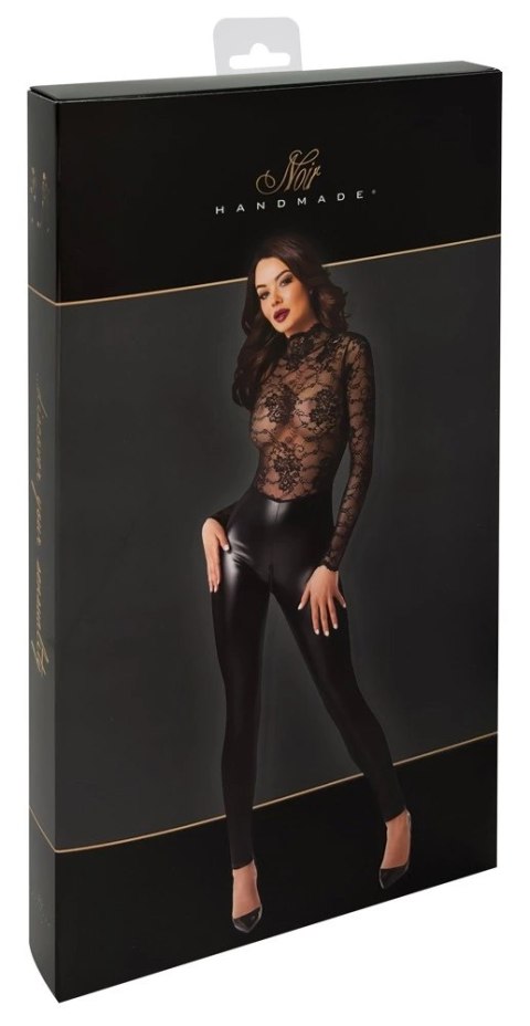Noir - Seksowny Czarny Kombinezon Góra Koronkowa Orgia Exclusive XL