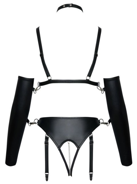 Bad Kitty - Gorący Zestaw Biustonosz Majtki Bez Krocza Choker I Mankiety M