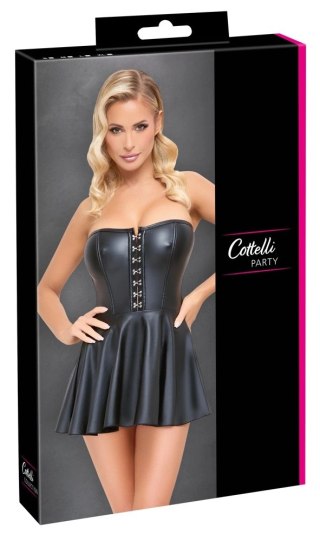 Cottelli PARTY - Mini Sukienka W Stylu Gorsetu Matowa Czarna XL