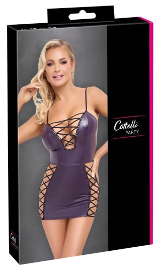 Cottelli PARTY - Seksowna Mini Sukienka Na Ramiączkach Fioletowa XL