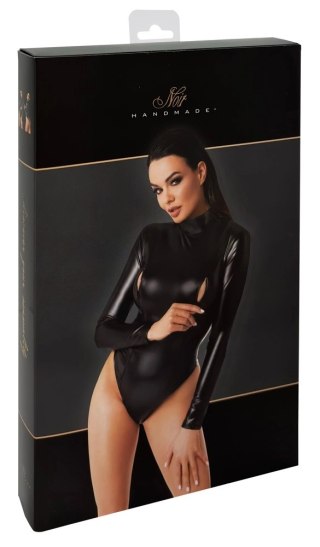Noir - Ekskluzywne Body Z Długim Rękawem Czarne Orgia Exclusive M