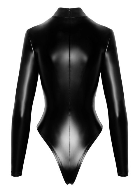 Noir - Ekskluzywne Body Z Długim Rękawem Czarne Orgia Exclusive M