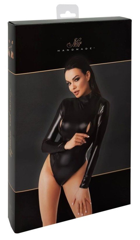Noir - Ekskluzywne Body Z Długim Rękawem Czarne Orgia Exclusive S