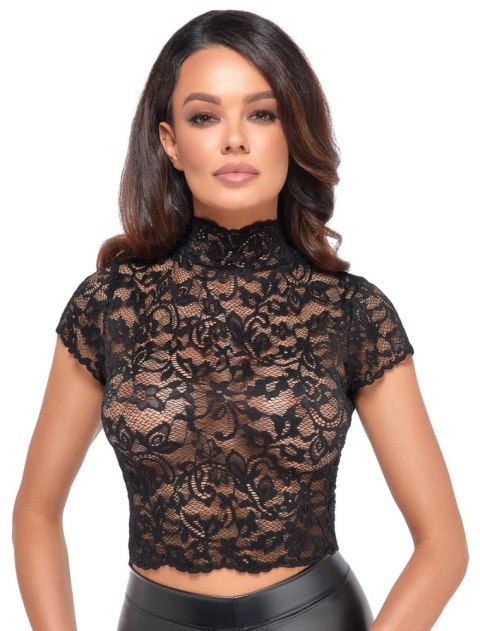 Noir - Koronkowy Top W Kwiaty Libido Czarny XL Noir - Koronkowy Top W Kwiaty Libido Czarny XL