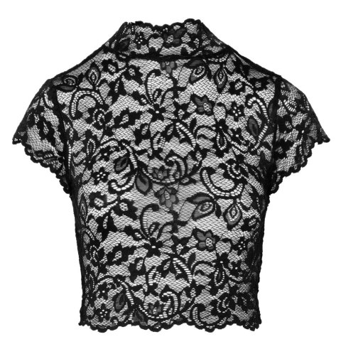 Noir - Koronkowy Top W Kwiaty Libido Czarny S Noir - Koronkowy Top W Kwiaty Libido Czarny S