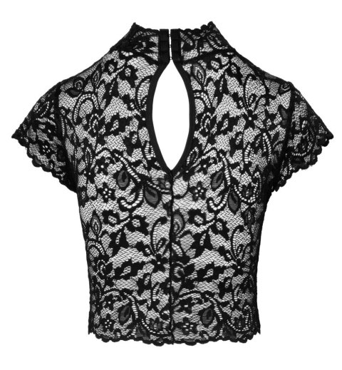 Noir - Koronkowy Top W Kwiaty Libido Czarny S Noir - Koronkowy Top W Kwiaty Libido Czarny S