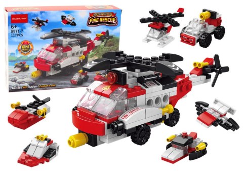 Klocki Konstrukcyjne Helikopter 6w1 Zestaw DIY Pojazdy 117 ele. Klocki Konstrukcyjne Helikopter 6w1 Zestaw DIY Pojazdy 117 ele.
