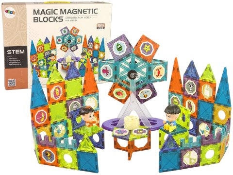 Klocki Magnetyczne Budowle 3D Diabelski Młyn 155 Elementów Klocki Magnetyczne Budowle 3D Diabelski Młyn 155 Elementów