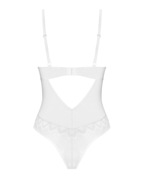 Obsessive - Seksowne Białe Body Z Elegancką Koronką Alissium M/L Obsessive - Seksowne Białe Body Z Elegancką Koronką Alissium M/L