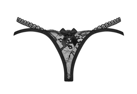 Obsessive - Seksowne Czarne Stringi Blomentis XL/2XL Obsessive - Seksowne Czarne Stringi Blomentis XL/2XL