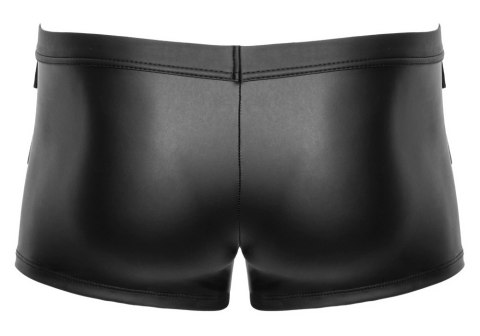 NEK - Matowe Męskie Bokserki Z Zatrzaskami W Kieszeni Czarne 2XL