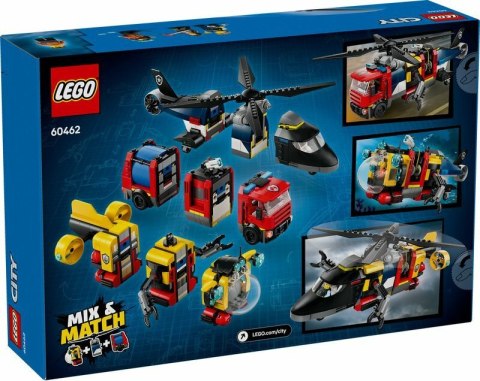 LEGO 60462 CITY Zestaw z helikopterem, wozem strażackim i łodzią podwodną LEGO 60462 CITY Zestaw z helikopterem, wozem strażackim i łodzią podwodną