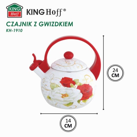 CZAJNIK EMALIOWANY 2L Z GWIZDKIEM KINGHOFF KH-1910 CZAJNIK EMALIOWANY 2L Z GWIZDKIEM KINGHOFF KH-1910