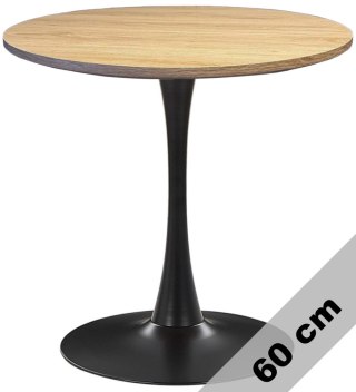 Stół okrągły VICTORY OAK WOOD 60 cm SMOKE