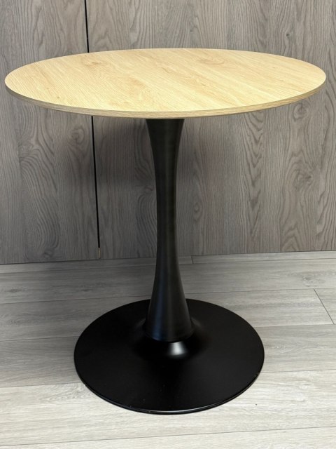 Stół okrągły VICTORY OAK WOOD 60 cm SMOKE