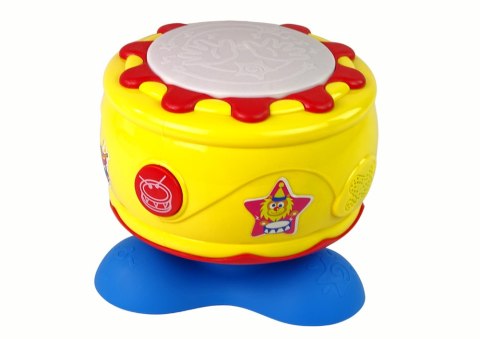 Duży Interaktywny Bębenek Muzyczny Światełka 19 cm Duży Interaktywny Bębenek Muzyczny Światełka 19 cm
